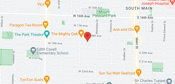 map of 153 W 19TH AVENUE